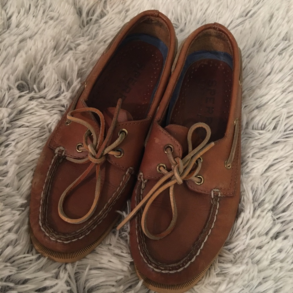 VINTAGE SPERRY TOP SIDER LEATHER BOAT SHOES